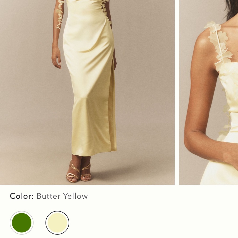 Elegant Butter Yellow Dress